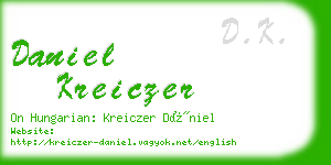 daniel kreiczer business card